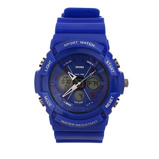 OR New Fashion Stylish Waterproof LED Sports Wristwatch Silicone Band 0966-blue