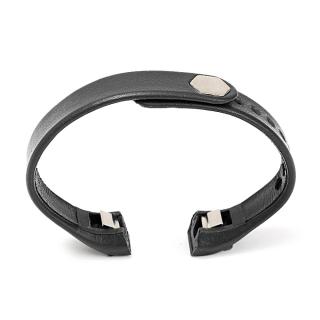 Replacement Luxe Leather Band Strap Bracelet For Fitbit Alta Tracker Large Size BLACK