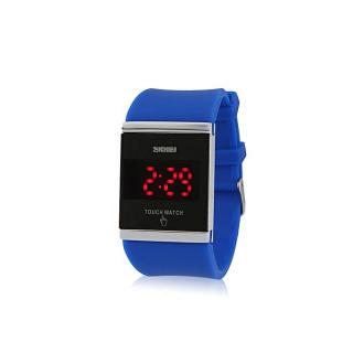 OR New Fashion Waterproof LED Touch Sports Wristwatch Silicone Band  0983-blue