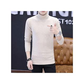 Nylon Cotton Men Sweater Breathable Knitted White