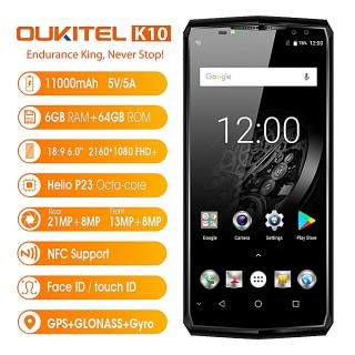 K10 - 6.0 Inch4G Smartphone - Android 7.1 6GB-64GB - OTG 11000mAh Fingerprint EU