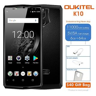 K10 - 6.0 Inch 4G Smartphone - Android 7.1 6GB-64GB - OTG 11000mAh Fingerprint EU