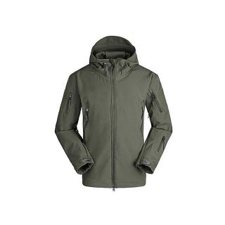 UJ Men Outdoor Military Tactical Jacket Windproof Keep Warm Hooded Outwear Coat Green