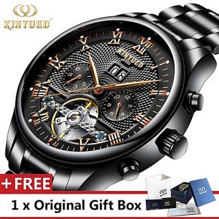 Top Brand Mechanical Watch Luxury Men Business Stainless Steel Band Male Watches Clock Gift For Men Wrist Watch All Black