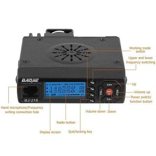 Mini Dual Band Car Mobile Radio FM Transmitter Transceiver Walkie Talkie Radio