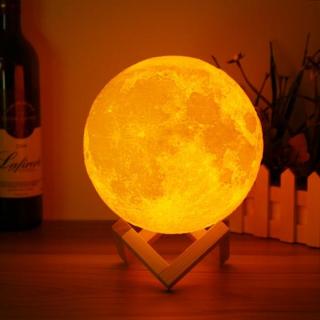 15cm Magical Two Tone Moon Table Lamp USB Rechargeable Luna LED Night Light Touch Sensor Gift