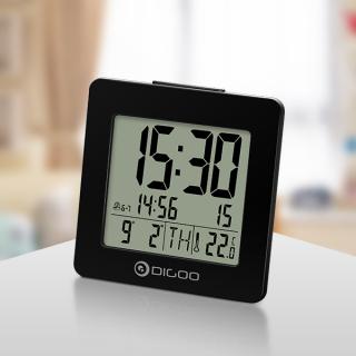 Digoo DG-C2 Home Comfort Indoor Digital Blue Backlit LCD Thermometer Desk Alarm Clock 2 Alarm Setting Modes