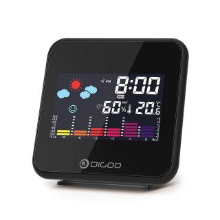 Digoo DG-C15 Digital Mini Wireless Color Backlight Weather Forecast Station USB Hygrometer Humidity Thermometer Temperature Weather Station Alarm Clock