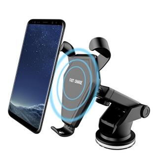 Wireless Car Charger, Qi Fast Charger Car Mount Air Vent Gravity Phone Holder for Samsung Galaxy S8/S8+/S7 Edge/S6 Edge+, Standard Charger for iPhone 8/8+/iPhone X and All Qi-Enabled Devices (Black)