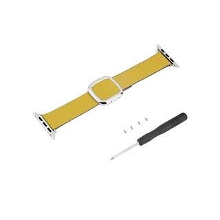 OR Casual Women 38MM Magnetic Buckle Clasp Smooth Polished Lady Wrist Watch Belt-yellow-38mm