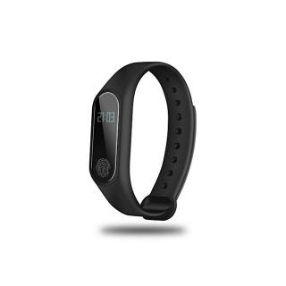 UJ 0.42 Inch OLED Smartband Bluetooth Heart Rate Monitor Time Display-black