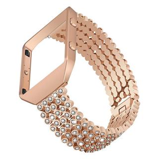 For Fitbit Blaze Smart Watch Bands Strap + Frame Replacement Bracelet Wrist Band [rose gold + table frame]