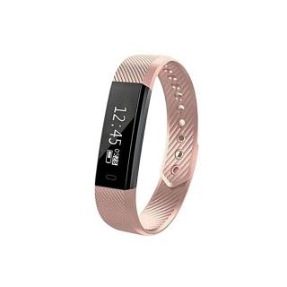 UJ Bluetooth Smart Band Heart Rate Monitor USB Rechargeable Watch Sports Records-Pink