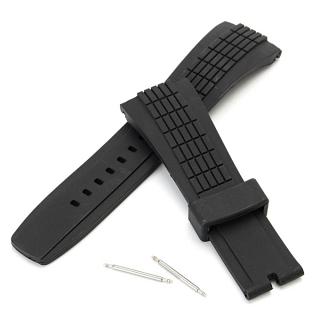 20-26mm Silicone Black Watch Band Strap For Sei ko Velatura Watch Replaceable