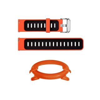 OR Professional Watch Strap With PC Protective Shell Case For Huami-black & Orange
