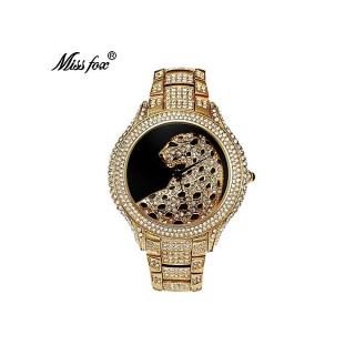 Miss Fox Role Luxury Watch Men Diamond Gold Mens Watches Top Brand Luxury C Black Simple Tiger Xfcs Business Men's Quartz Watch-black Gold