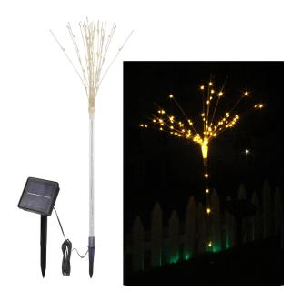 2PCS Solar Powered DIY LED Firework Starburst Landscape Light for Outdoor Garden Ground Lawn Decor