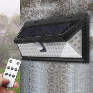 Solar Power 90 LED Waterproof PIR Motion Sensor Light Remote Control Outdoor Garden Security Lamp 
