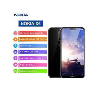 Nokia X6 5.8-inch (4GB, 32GB ROM) Android 8.1, 16MP+16MP, 3060mAh, Dual Sim 4G LTE Smartphone Black