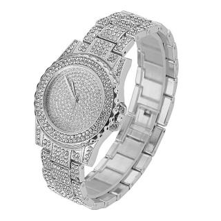 TA-Luxury Design Full Of Shiny Rhinestone Quartz Movement Wrist Watches Woman*Silver