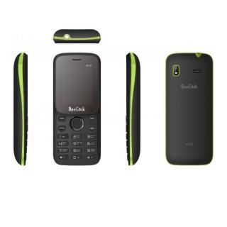 K112 Dual SIM Budget Phone - 0.3 MP - Black\Green