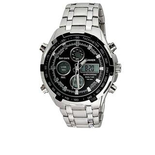 Men's  Wrist Watch Silver - Black Dial