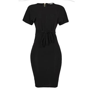 Avery Trumpet Sleeve Pencil Dress - Black