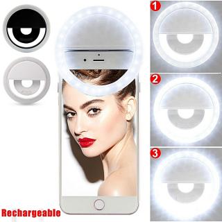 Ring Light For All Smart Phones Rechargable Selfie LED Camera Light 36 LED - White