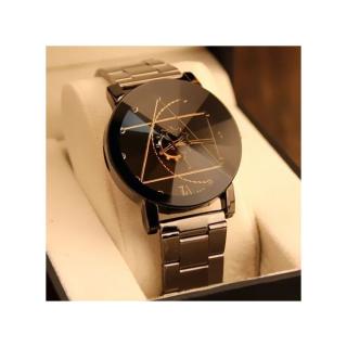 Fashion Watch Stainless Steel Man Quartz Analog Wrist Watch BK