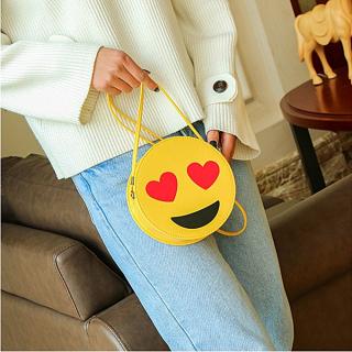 Popular Women Child Cute Emoji Emoticon Handbag Shoulder Bag Child Bag