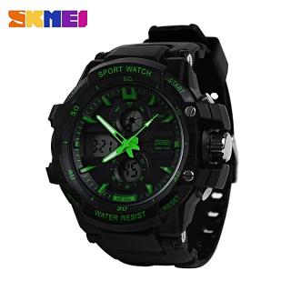 Multifunction Chronograph Analog + Digital Sports Watch SKM0990 - Green