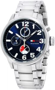 Tommy Hilfiger Men's Blue Dial Stainless Steel Band Watch - 1791242