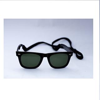 Classic Wayfarer Style Sunglasses With Black Cord