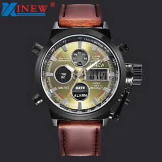 AI Mens Quartz Sport Military Army LED Watches Analog Stainless Steel Wrist Watch