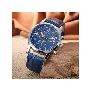 High Quality Shshd Leather Strap Wristwatch-Blue