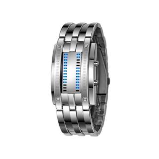 Fovibery Luxury Men's Stainless Steel Date Digital LED Bracelet Sport Watches SL
