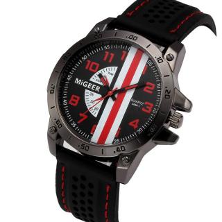 Hiamok_Men Fashion Silicone Strap Sport Cool Quartz Hours Wrist Analog Watch