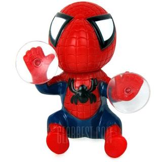 12cm Spider Doll Window Sucker Climbing Spiderman Toy Car Home Ornaments