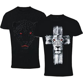 DOU LION 2 Print T-Shirt - Black