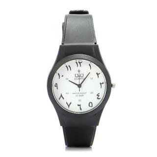 Q&Q-Casual Watch-Black Rubber Strap Stories- Analog Watch