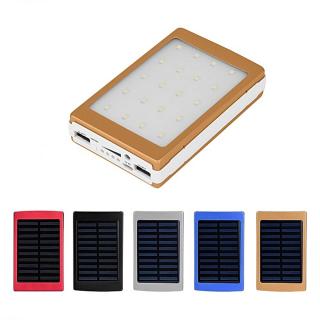 20000mAhPortable Solar Power Bank Case DIY Kit Dual USB Charger W/ Flashlight