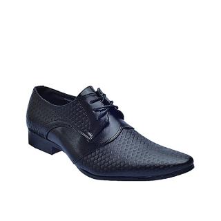 Formal Fish Leather Shoes - Black