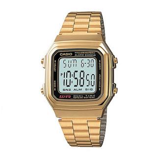 A178WGA-1ADF Men's Dual Time Watch - Gold