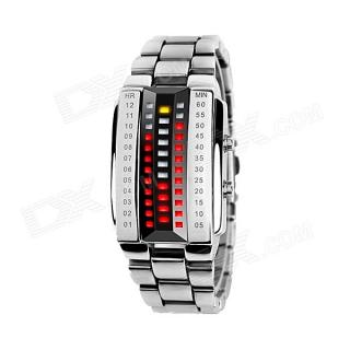 Men's Waterproof 3D Glass Dial Electronic Digital Watch - Silver