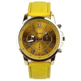 Ladies Exclusive Leather Wrist Watch - Yellow