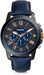 Fossil Grant Watch for Men - Analog Leather Band - FS5061