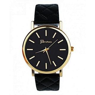 Leather Wristwatch- Black