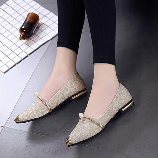 Women Pointed Toe Ladise Shoes Casual Low Heel Flat Shoes