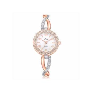 Rose Gold Plated Women's Elegant Rhinestone Bracelet Fashion Watches