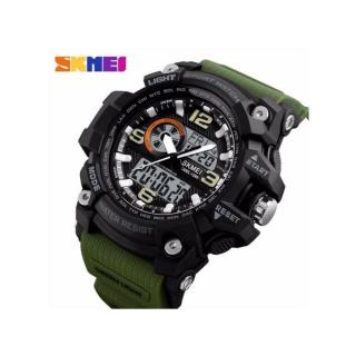 SKMEI Sports Watches Men Fashion Multi-function Chronograph Digital Quartz Dual Display Wristwatches Relogio Masculino XFCS 1283